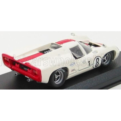 BEST MODEL LOLA T70 COUPE N 8 SEBRING 1968 L.MOTSCHENBACHER - WHITE RED 1/43