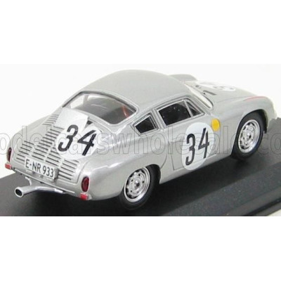 BEST MODEL PORSCHE 1600GS ABARTH N 34 LE MANS 1962 BARTH - HERRMANN - SILVER 1/43