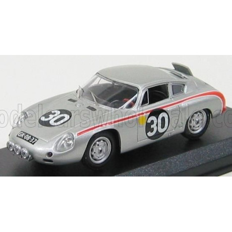 BEST MODEL PORSCHE 695GS ABARTH N 30 24h LE MANS 1962 B.PON - DE BEAUFORT - SILVER 1/43