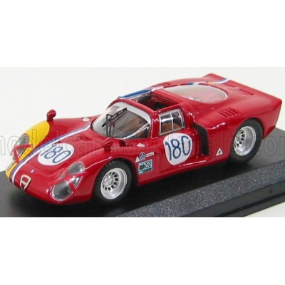 BEST MODEL ALFA ROMEO 33.2 TEAM AUTODELTA SPA N 180 TARGA FLORIO 1968 IGNAZIO GALLI - NANNI GIUNTI - RED 1/43