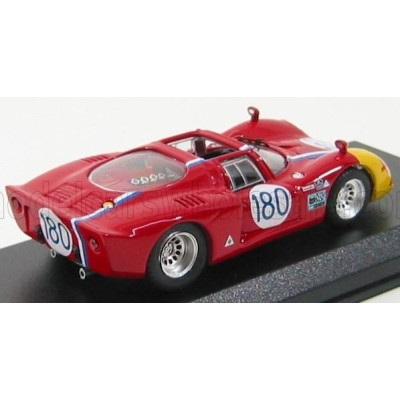 BEST MODEL ALFA ROMEO 33.2 TEAM AUTODELTA SPA N 180 TARGA FLORIO 1968 IGNAZIO GALLI - NANNI GIUNTI - RED 1/43