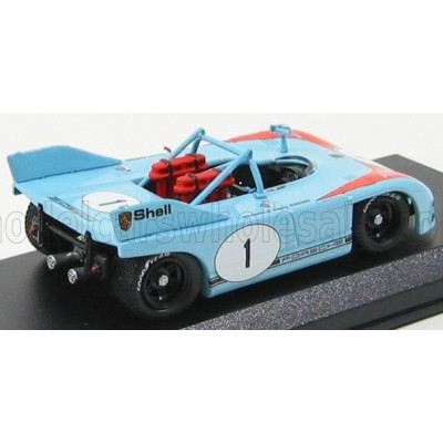 BEST MODEL PORSCHE 908/3 N 1 BRANS-HATCH 1972 JOST - CASONI - LIGHT BLUE ORANGE 1/43