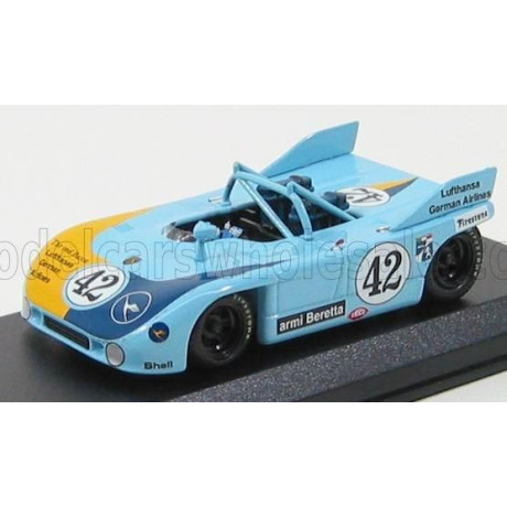 BEST MODEL PORSCHE 908/3 N 42 WATKINS GLEN 1972 JOEST - CASONI - LIGHT BLUE YELLOW 1/43