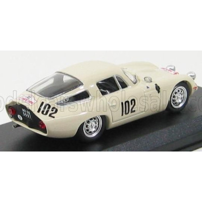 BEST MODEL ALFA ROMEO TZ1 N 102 RALLY TOUR DE CORSE 1964 RICHARD - ROSINSKI - WHITE 1/43
