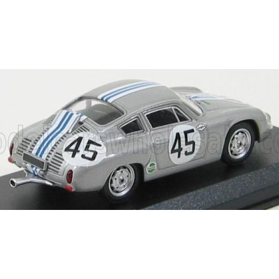 BEST MODEL PORSCHE 1600 GS ABARTH N 45 SEBRING 1964 CASSEL - SESSLAR - SILVER 1/43