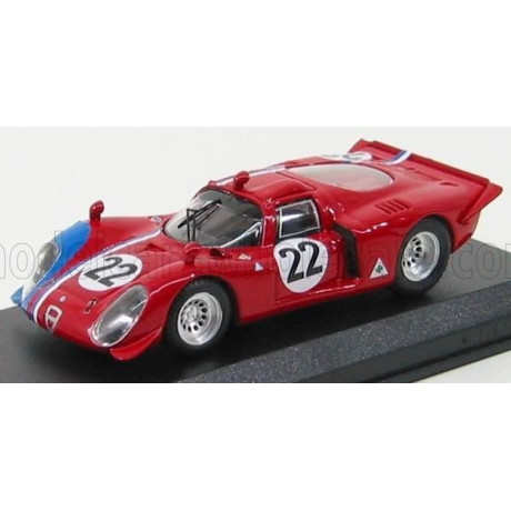 BEST MODEL ALFA ROMEO 33.2 N 22 PARIGI 1968 PILETTE - SLOTEMAKER - RED 1/43
