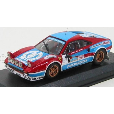 BEST MODEL FERRARI 308 Gr.4 N 1 TARGA FLORIO 1982 ANDREUT - BICHE - RED LIGHT BLUE 1/43