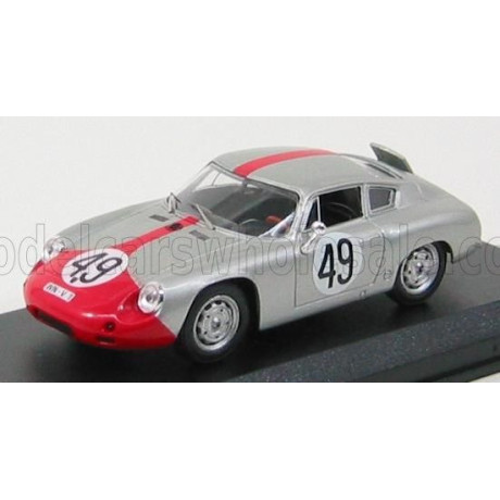 BEST MODEL PORSCHE 1600GS ABARTH N 49 SEBRING 1962 STRLE - HAHNL - SILVER RED 1/43