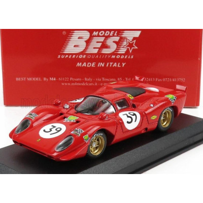 BEST MODEL FERRARI 312P 3.0L V12 COUPE TEAM N.A.R.T N 39 24h LE MANS 1970 S.POSEY - T.ADAMOWICZ - RED 1/43