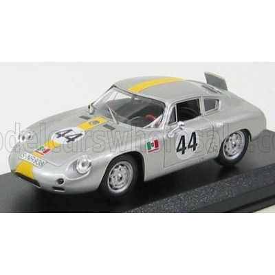 BEST MODEL PORSCHE 1600GS ABARTH N 44 TARGA FLORIO 1962 CONTE - PUCCI - BARTH - SILVER YELLOW 1/43