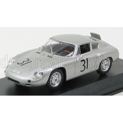 BEST MODEL PORSCHE 1600GS ABARTH N 31 NURBURGRING 1960 GREGER - LINGE - SILVER 1/43