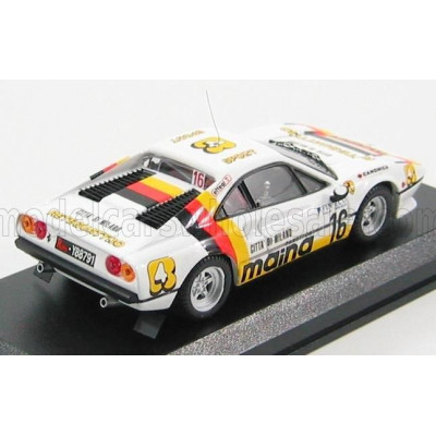 BEST MODEL FERRARI 308 GTB N 16 RALLY DEI LAGHI 1984 - WHITE YELLOW 1/43