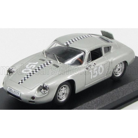 BEST MODEL PORSCHE 1600GS ABARTH COUPE N 150 HOCKENHEIM 1961 F.HAHNL - SILVER 1/43