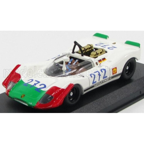 BEST MODEL PORSCHE 908/2 N 272 TARGA FLORIO 1969 KAUHSEN - VAN WENDT - WHITE RED GREEN 1/43