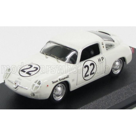 BEST MODEL FIAT ABARTH 750 ZAGATO COUPE N 22 SEBRING 1960 RICHARDS - CALLANAN - WHITE 1/43