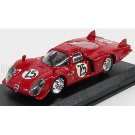 BEST MODEL ALFA ROMEO 33.2 LM N 25 DAYTONA 1969 DIBOS - CHAPPUIS - CALABATTISTI - RED 1/43