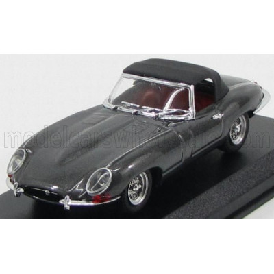 BEST MODEL JAGUAR E-TYPE SPIDER CLOSED 1962 - OPALESCENT GUN METAL GREY 1/43
