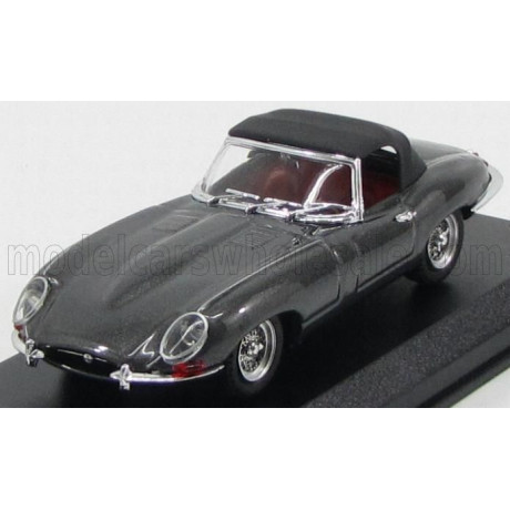 BEST MODEL JAGUAR E-TYPE SPIDER CLOSED 1962 - OPALESCENT GUN METAL GREY 1/43