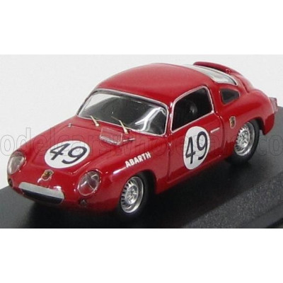BEST MODEL FIAT ABARTH 850S COUPE TEAM ABARTH CIE N 49 24h LE MANS 1960 SPYCHIER - FERET - RED 1/43