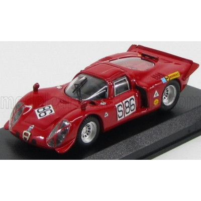 BEST MODEL ALFA ROMEO 33.2 COUPE N 86 NURBURGRING 1969 VACCARELLA - DE ADAMICH - RED 1/43