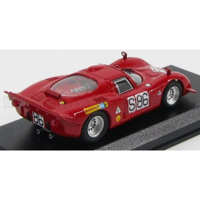 BEST MODEL ALFA ROMEO 33.2 COUPE N 86 NURBURGRING 1969 VACCARELLA - DE ADAMICH - RED 1/43