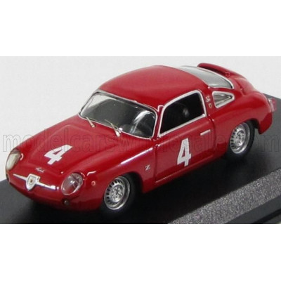 BEST MODEL FIAT ABARTH 750 N 4 WINNER GP MONZA 1963 G.CAPRA - RED 1/43