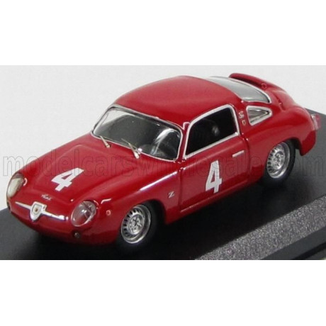 BEST MODEL FIAT ABARTH 750 N 4 WINNER GP MONZA 1963 G.CAPRA - RED 1/43