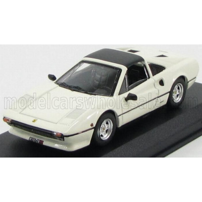 BEST MODEL FERRARI 308 GTS BLACK ROOF 1978 - WHITE 1/43