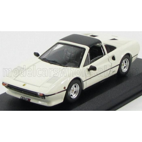BEST MODEL FERRARI 308 GTS BLACK ROOF 1978 - WHITE 1/43