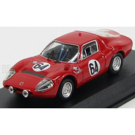 BEST MODEL FIAT ABARTH OT1300 TEAM ECURIE DU MAINE N 64 24h LE MANS 1967 MARTIN - MESANGE - RED 1/43