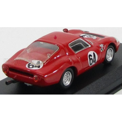 BEST MODEL FIAT ABARTH OT1300 TEAM ECURIE DU MAINE N 64 24h LE MANS 1967 MARTIN - MESANGE - RED 1/43