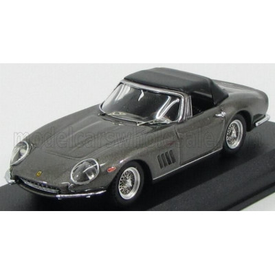 BEST MODEL FERRARI 275 GTB SPIDER CABRIOLET CLOSED 1967 - GREY BLACK 1/43