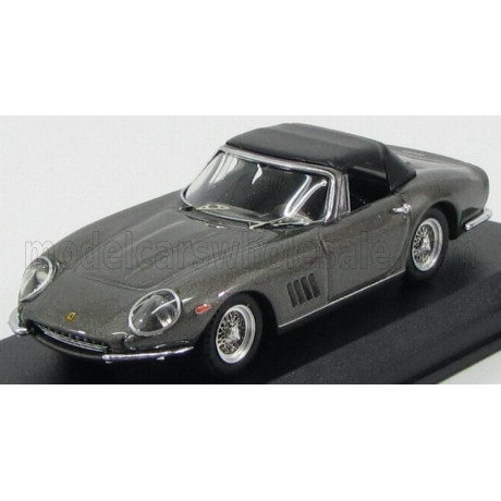 BEST MODEL FERRARI 275 GTB SPIDER CABRIOLET CLOSED 1967 - GREY BLACK 1/43