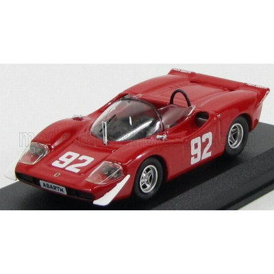 BEST MODEL FIAT ABARTH 2000S N 92 WINNER CAMPIONATO EUROPEO MONTAGNA 1969 A.MERZARIO - RED 1/43