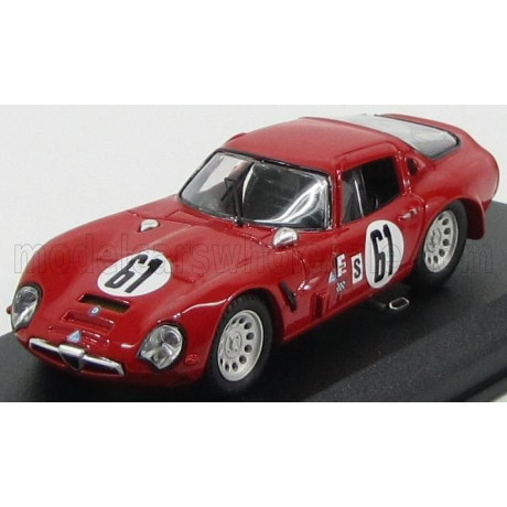 BEST MODEL ALFA ROMEO TZ2 COUPE N 61 SEBRING 1966 T.ZECCOLI - RED 1/43