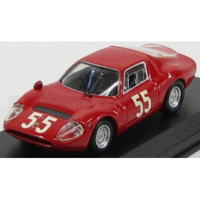 BEST MODEL FIAT ABARTH OT1300 COUPE N 55 MONZA 1966 BAGHETTI - CELLA - FISCHHABER - FURTMAYR - RED 1/43