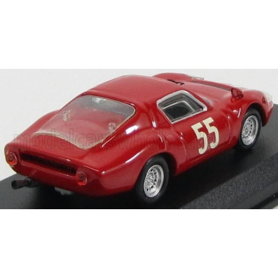 BEST MODEL FIAT ABARTH OT1300 COUPE N 55 MONZA 1966 BAGHETTI - CELLA - FISCHHABER - FURTMAYR - RED 1/43