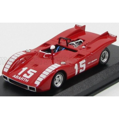 BEST MODEL FIAT ABARTH 2000SP SPIDER N 15 NURBURGRING 1970 K.AHRENS JR. - RED WHITE 1/43