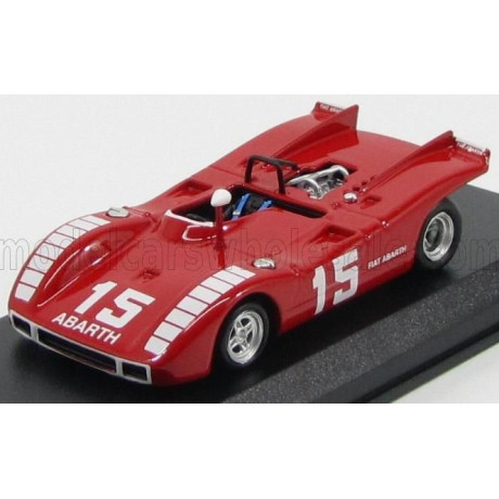 BEST MODEL FIAT ABARTH 2000SP SPIDER N 15 NURBURGRING 1970 K.AHRENS JR. - RED WHITE 1/43