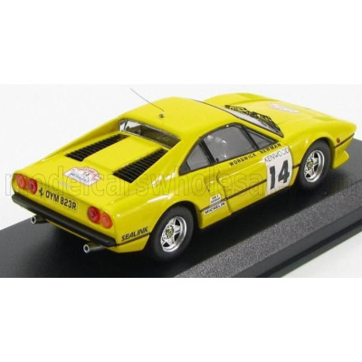 BEST MODEL FERRARI 308 GTB COUPE N 14 TOUR DE FRANCE 1985 WORSWICK - NEWMAN - YELLOW 1/43