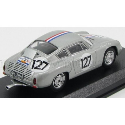 BEST MODEL PORSCHE ABARTH COUPE N 127 TOUR DE FRANCE 1961 BOUCHET - AURY - SILVER 1/43