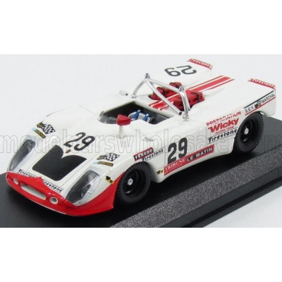 BEST MODEL PORSCHE 908/2 FLUNDER TEAM WICKY RACING N 29 24h LE MANS 1971 A.WICKY - M.C.OLIVAR - WHITE RED 1/43