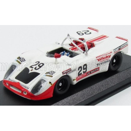 BEST MODEL PORSCHE 908/2 FLUNDER TEAM WICKY RACING N 29 24h LE MANS 1971 A.WICKY - M.C.OLIVAR - WHITE RED 1/43