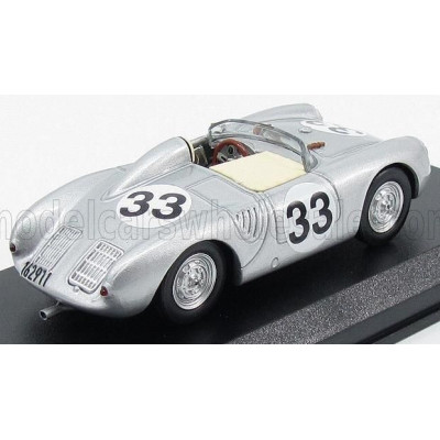 BEST MODEL PORSCHE 550RS SPIDER N 33 24h LE MANS 1957 HERRMANN - FRANKENBERG - SILVER 1/43