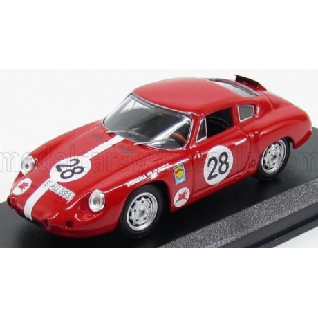 BEST MODEL PORSCHE ABARTH SCUDERIA FILIPINETTI N 28 NURBURGRING 1963 KNUNIS - SCHILLER - RED 1/43