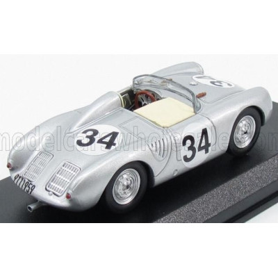 BEST MODEL PORSCHE 550RS SPIDER N 33 24h LE MANS 1957 STOREZ - CRAWFORD - SILVER 1/43