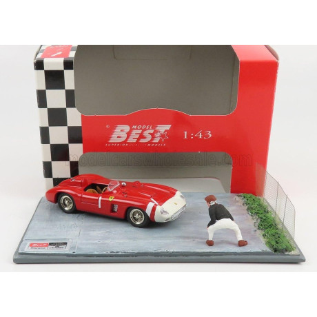 BEST MODEL FERRARI 860 MONZA N 1 NURBURGRING 1965 JUAN MANUEL FANGIO - RED WHITE 1/43