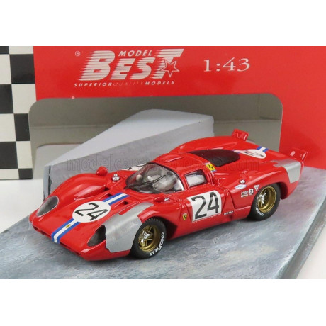 BEST MODEL FERRARI 312 COUPE N 24 DAYTONA 1970 M.PARKES - S.POSEY - RED 1/43