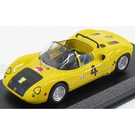 BEST MODEL FIAT ABARTH 1000SP SPIDER N 4 BASSANO-MONTEGRAPPA 1970 M.BALDO - YELLOW BLACK 1/43