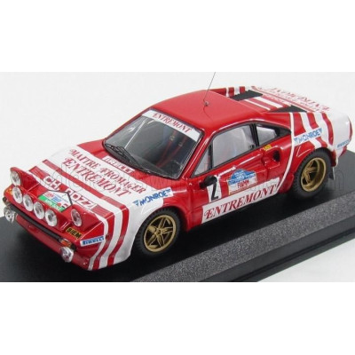BEST MODEL FERRARI 308 GTB gr.4 (night version) N 2 WINNER RALLY TARGA FLORIO 1981 ANDRUET - TILBER - RED 1/43